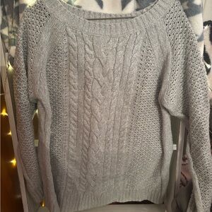 ST John’s Bay Cozy Gray Cable Knit Sweater